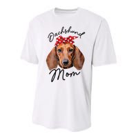 Cute Dachshund Doxie Wiener Dog Mom Performance Sprint T-Shirt