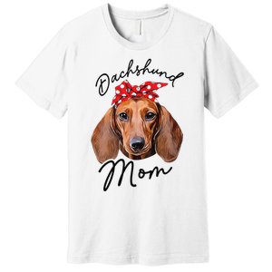 Cute Dachshund Doxie Wiener Dog Mom Premium T-Shirt