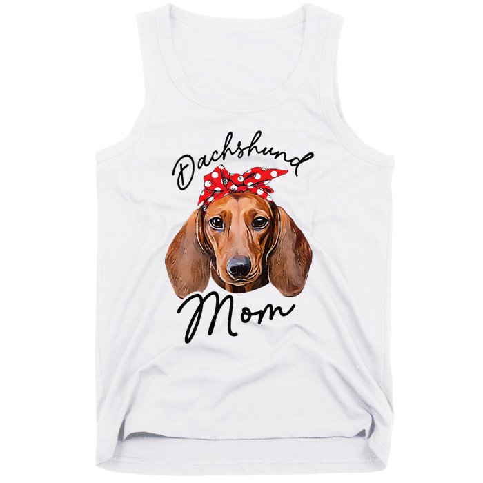 Cute Dachshund Doxie Wiener Dog Mom Tank Top