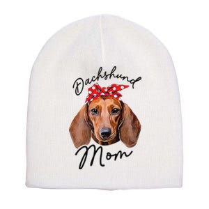 Cute Dachshund Doxie Wiener Dog Mom Short Acrylic Beanie