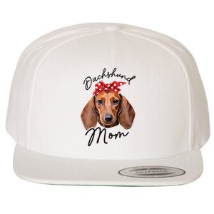 Cute Dachshund Doxie Wiener Dog Mom Wool Snapback Cap