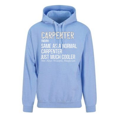 Carpenter Definition Design For Woodworker Carpenter Gift Unisex Surf Hoodie