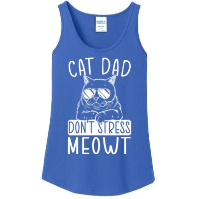 Cat Dad Dont Stress Meowt Cat Owner Cat Daddy Gift Ladies Essential Tank