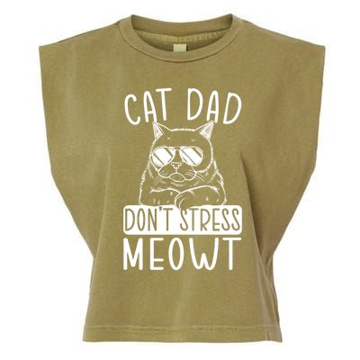 Cat Dad Dont Stress Meowt Cat Owner Cat Daddy Gift Garment-Dyed Women's Muscle Tee