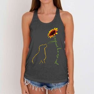 Cute Dog Dog Lover My Sunshine Labrador Retriever Women's Knotted Racerback Tank