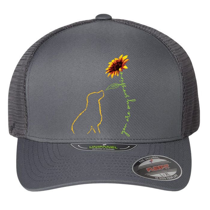 Cute Dog Dog Lover My Sunshine Labrador Retriever Flexfit Unipanel Trucker Cap