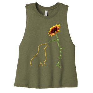 Cute Dog Dog Lover My Sunshine Labrador Retriever Women's Racerback Cropped Tank