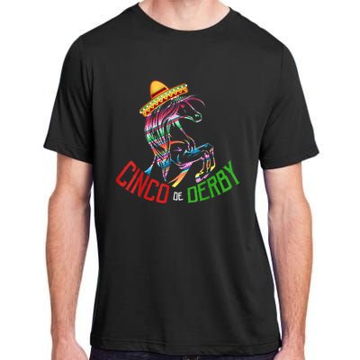 Cinco De Derby Mayo Sombrero Horse Race Kentucky Party Adult ChromaSoft Performance T-Shirt