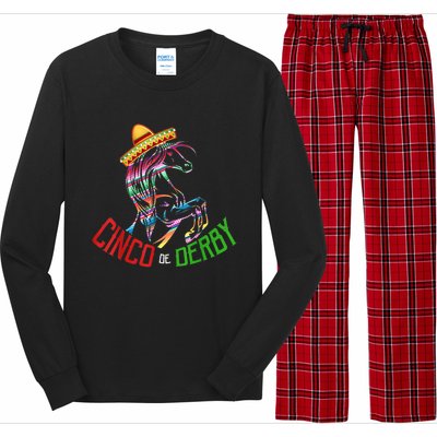 Cinco De Derby Mayo Sombrero Horse Race Kentucky Party Long Sleeve Pajama Set