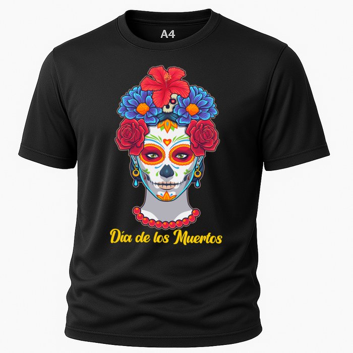Celebrating Dia De Los Muertos Day Of The Day Cooling Performance Crew T-Shirt