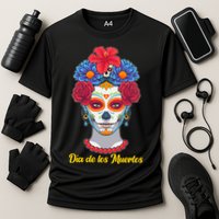 Celebrating Dia De Los Muertos Day Of The Day Cooling Performance Crew T-Shirt