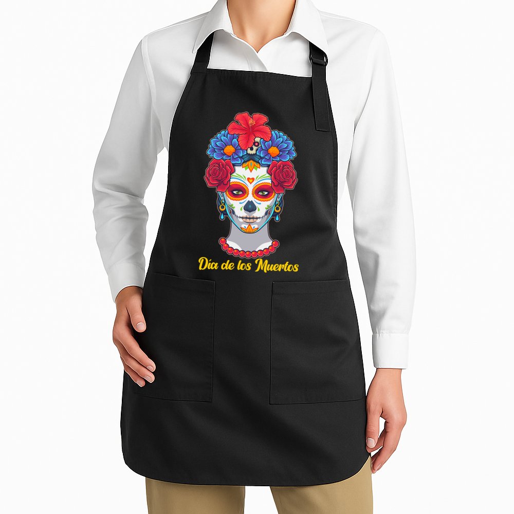 Celebrating Dia De Los Muertos Day Of The Day Apron