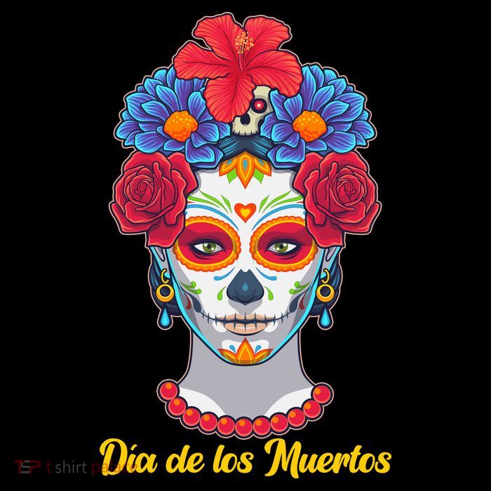 Celebrating Dia De Los Muertos Day Of The Day Button