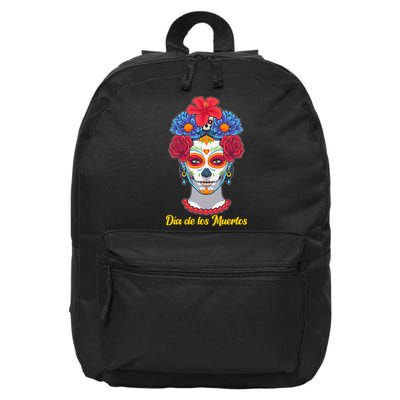 Celebrating Dia De Los Muertos Day Of The Day 16 in Basic Backpack