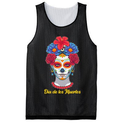 Celebrating Dia De Los Muertos Day Of The Day Mesh Reversible Basketball Jersey Tank