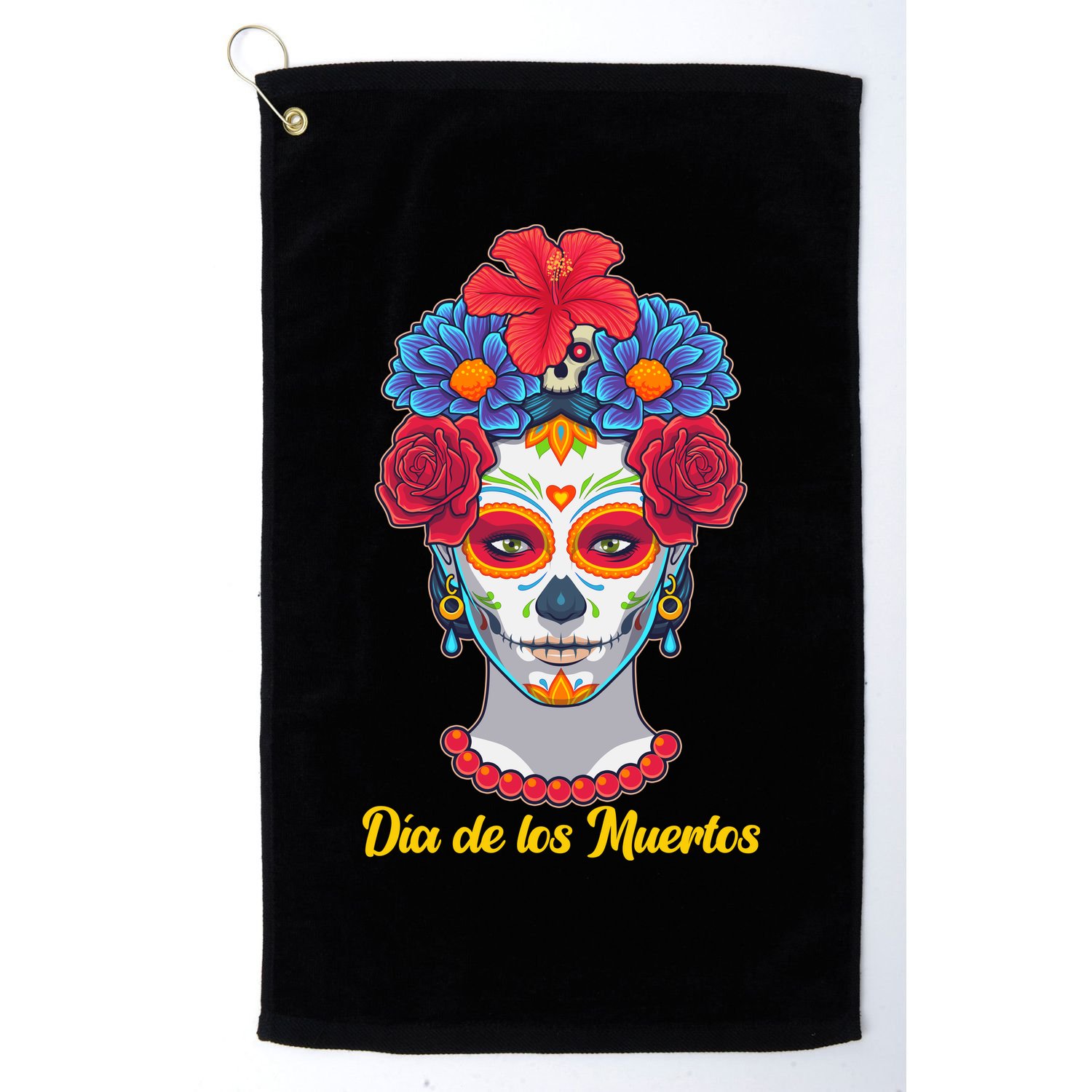 Celebrating Dia De Los Muertos Day Of The Day Golf Towel