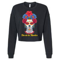 Celebrating Dia De Los Muertos Day Of The Day Cropped Pullover Crew