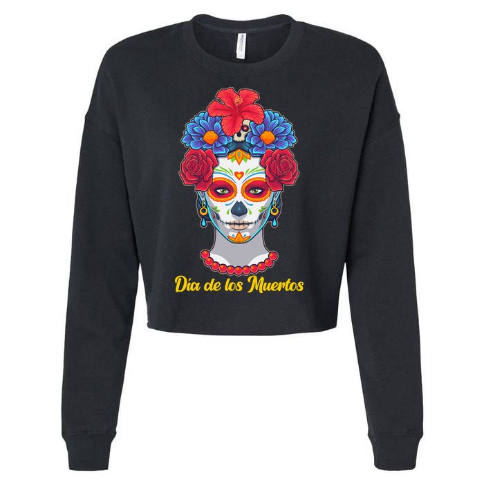 Celebrating Dia De Los Muertos Day Of The Day Cropped Pullover Crew