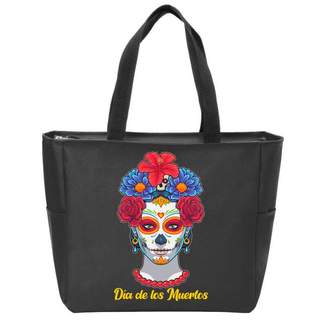 Celebrating Dia De Los Muertos Day Of The Day Zip Tote Bag