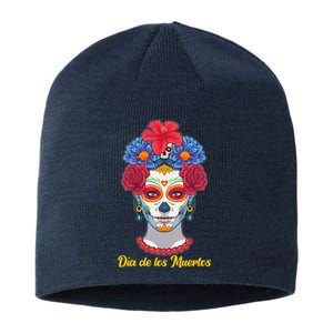 Celebrating Dia De Los Muertos Day Of The Day Sustainable Beanie