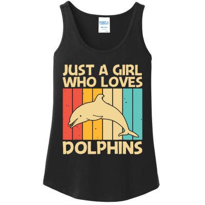 Cool Dolphin Design For Ocean Animal Dolphin Lover Ladies Essential Tank