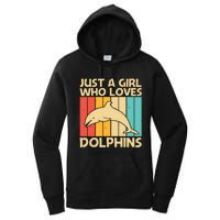 Cool Dolphin Design For Ocean Animal Dolphin Lover Women's Pullover Hoodie