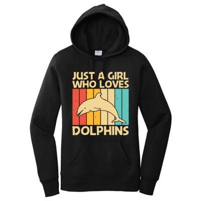 Cool Dolphin Design For Ocean Animal Dolphin Lover Women's Pullover Hoodie