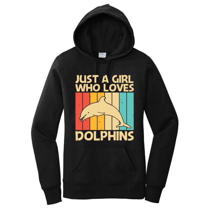 Cool Dolphin Design For Ocean Animal Dolphin Lover Women's Pullover Hoodie