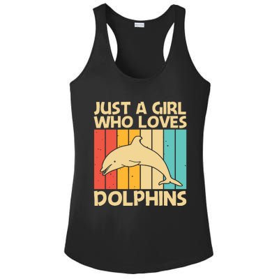 Cool Dolphin Design For Ocean Animal Dolphin Lover Ladies PosiCharge Competitor Racerback Tank