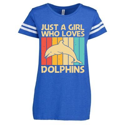 Cool Dolphin Design For Ocean Animal Dolphin Lover Enza Ladies Jersey Football T-Shirt