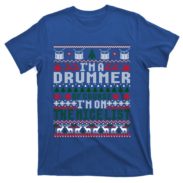 Christmas Drum Drummer Gift Ugly Xmas Sweater Gift T-Shirt