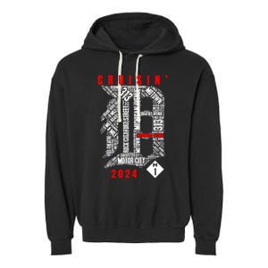 Cruisin Detroit D Woodward Avenue Ave 2024 M1 Garment-Dyed Fleece Hoodie