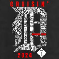 Cruisin Detroit D Woodward Avenue Ave 2024 M1 7 Panel Mesh Trucker Snapback Hat