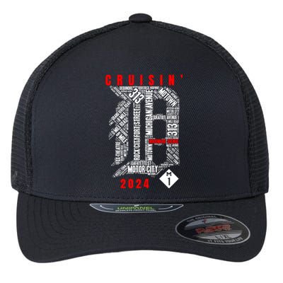 Cruisin Detroit D Woodward Avenue Ave 2024 M1 Flexfit Unipanel Trucker Cap