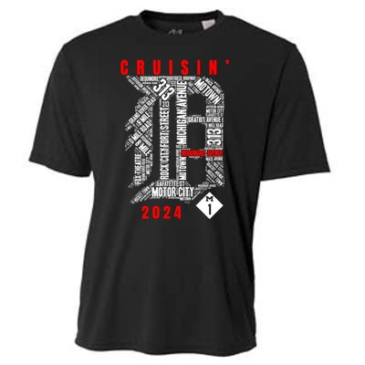 Cruisin Detroit D Woodward Avenue Ave 2024 M1 Cooling Performance Crew T-Shirt