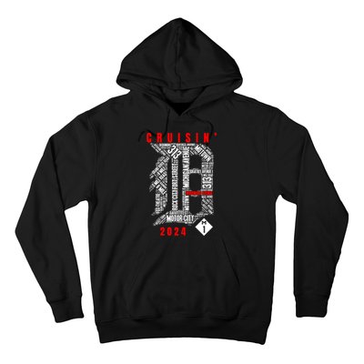 Cruisin Detroit D Woodward Avenue Ave 2024 M1 Hoodie