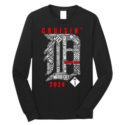 Cruisin Detroit D Woodward Avenue Ave 2024 M1 Long Sleeve Shirt