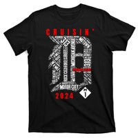 Cruisin Detroit D Woodward Avenue Ave 2024 M1 T-Shirt