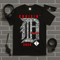 Cruisin Detroit D Woodward Avenue Ave 2024 M1 T-Shirt