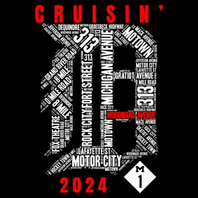 Cruisin Detroit D Woodward Avenue Ave 2024 M1 T-Shirt