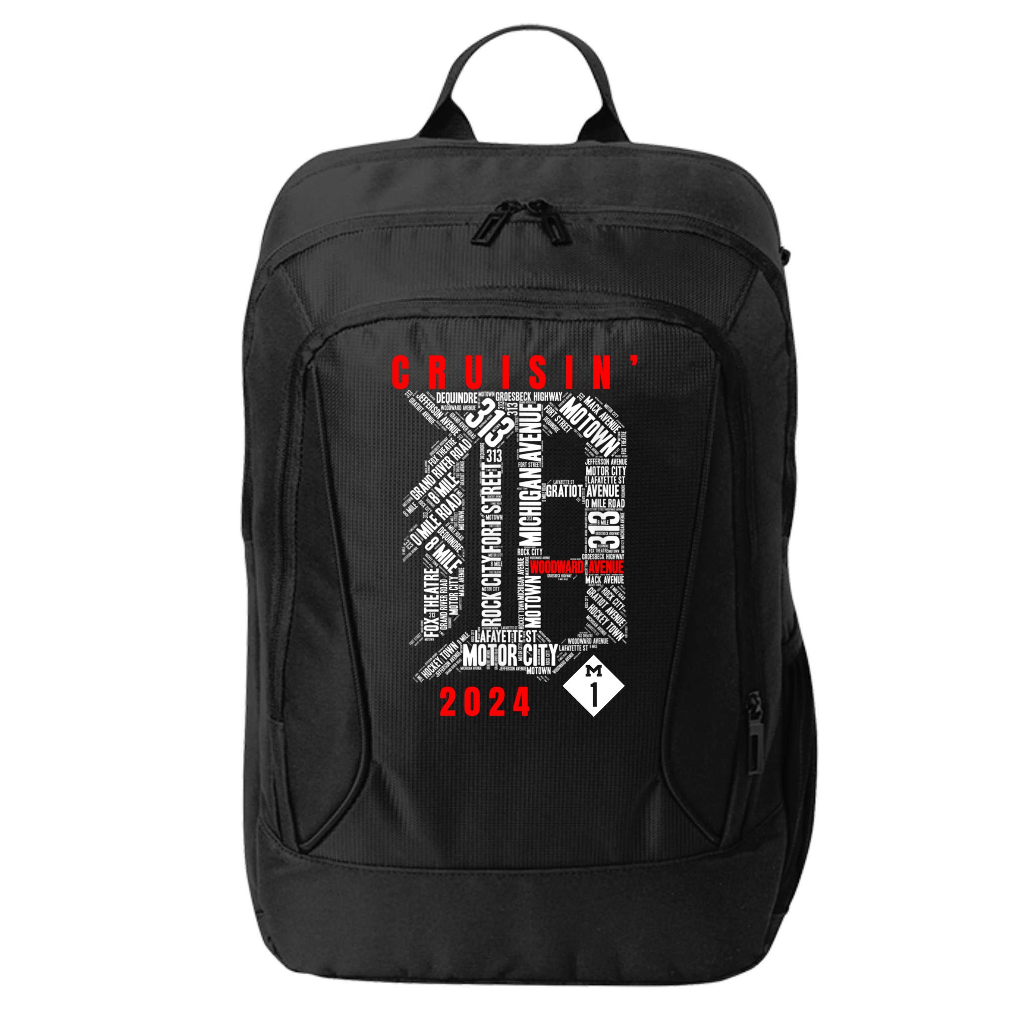 Cruisin Detroit D Woodward Avenue Ave 2024 M1 City Backpack