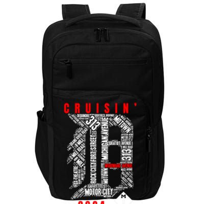 Cruisin Detroit D Woodward Avenue Ave 2024 M1 Impact Tech Backpack