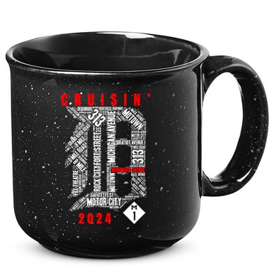 Cruisin Detroit D Woodward Avenue Ave 2024 M1 15oz Campfire Ceramic Mug