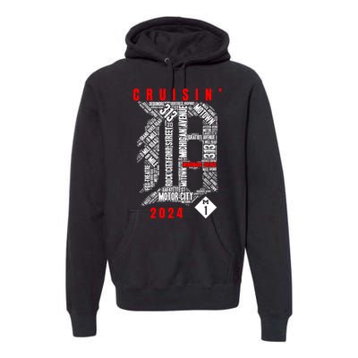 Cruisin Detroit D Woodward Avenue Ave 2024 M1 Premium Hoodie