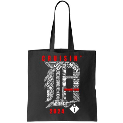 Cruisin Detroit D Woodward Avenue Ave 2024 M1 Tote Bag