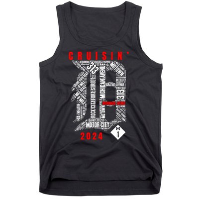 Cruisin Detroit D Woodward Avenue Ave 2024 M1 Tank Top