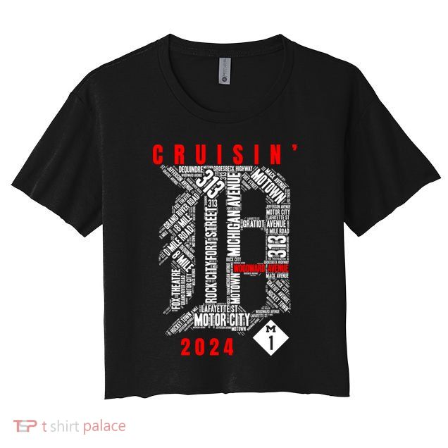 Cruisin Detroit D Woodward Avenue Ave 2024 M1 Crop Top