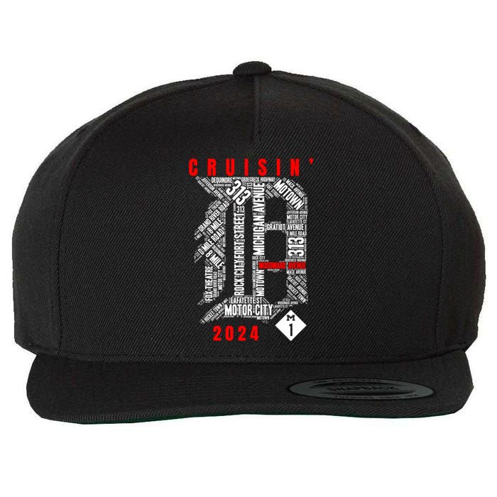 Cruisin Detroit D Woodward Avenue Ave 2024 M1 Wool Snapback Cap