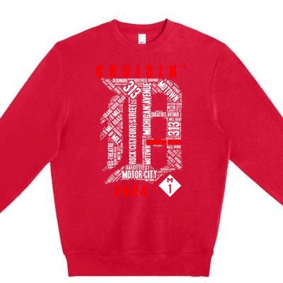 Cruisin Detroit D Woodward Avenue Ave 2024 M1 Premium Crewneck Sweatshirt