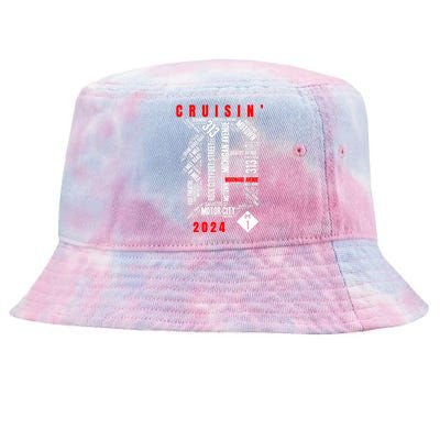 Cruisin Detroit D Woodward Avenue Ave 2024 M1 Tie-Dyed Bucket Hat